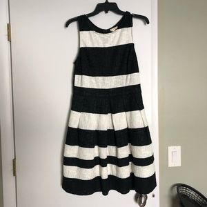 Francesca’s “Miami” Black/White Stripe Lace Dress